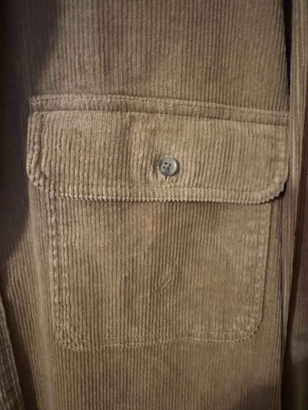 NWOT Nautica Men's Corduroy Shirt Jacket in Tan Long Sleeves Size 2XL - Picture 6 of 11